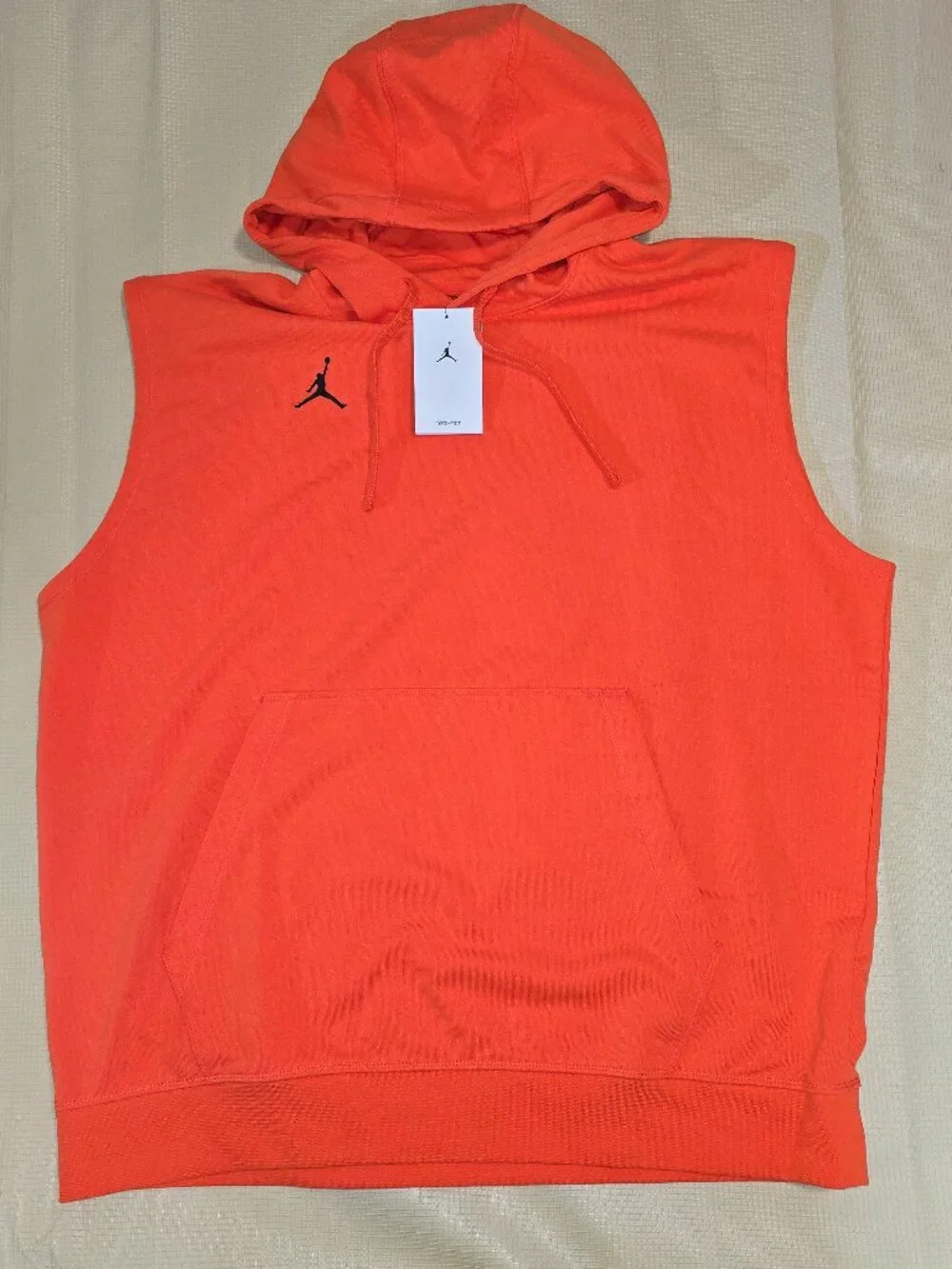 Nike Air Jordan Jumpman Sleeveless Hoodie DQ7946-813 Size XL Orange